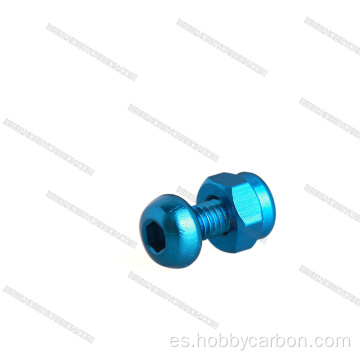 Tornillo de botón de aluminio colorido anodizado para juguetes RC